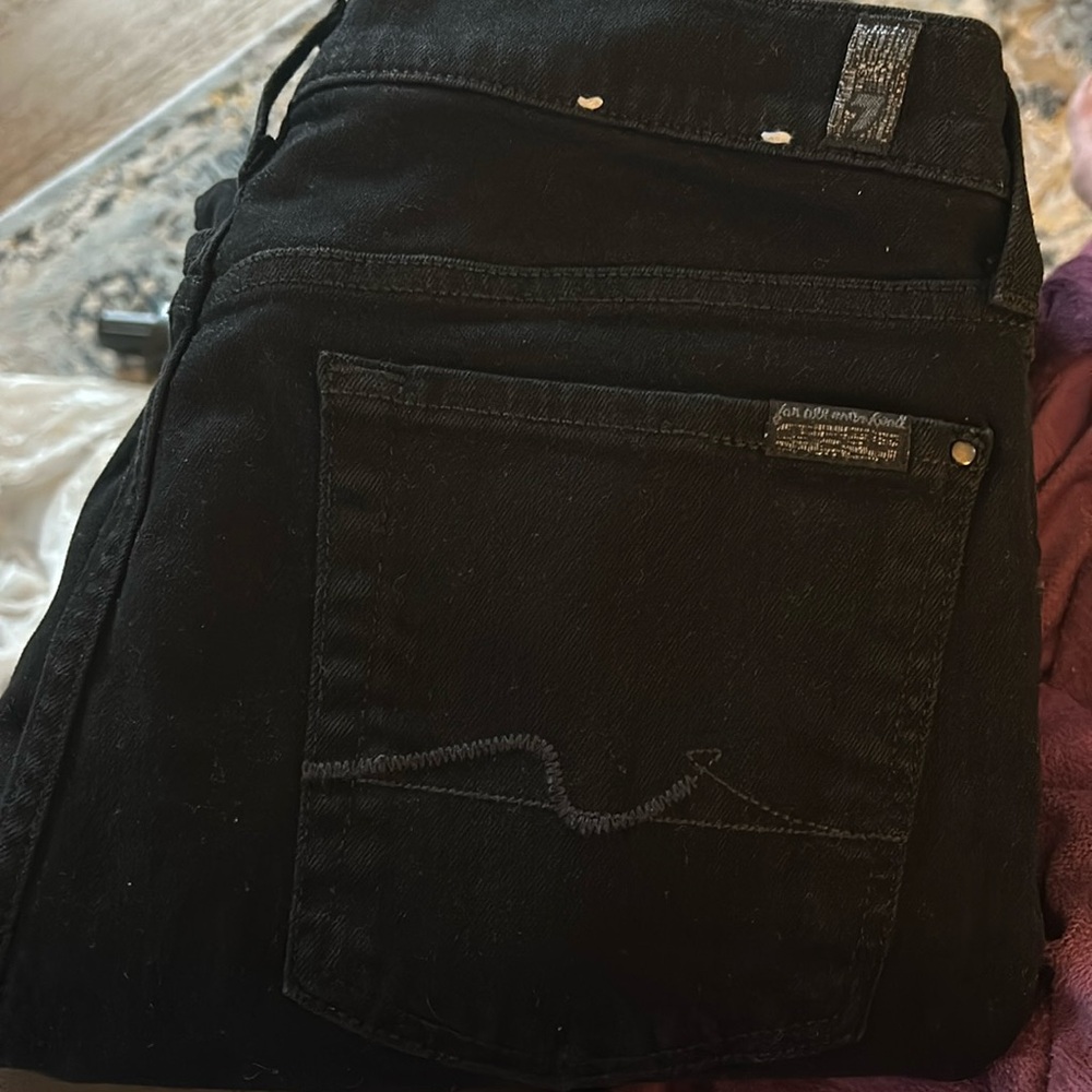 7 for all mankind black skinny jeans